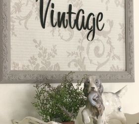 a thrift shop frame makeover with old sign stencils, crafts, repurposing upcycling, wall decor