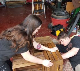 from crates to coffee, diy, painted furniture, repurposing upcycling, woodworking projects