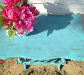 from blah to springtime cottage chic magazine rack table, painted furniture, shabby chic
