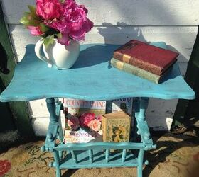 from blah to springtime cottage chic magazine rack table, painted furniture, shabby chic