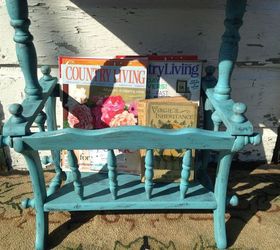 from blah to springtime cottage chic magazine rack table, painted furniture, shabby chic