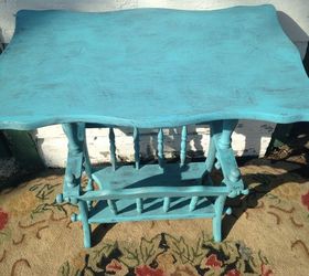from blah to springtime cottage chic magazine rack table, painted furniture, shabby chic