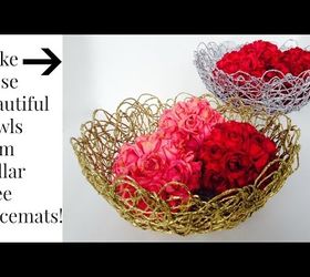 make beautiful basket bowls from 1 placemats at dollar tree, crafts, diy, how to