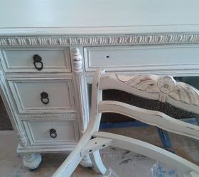 garbage find turned into a vanity for my daughter, painted furniture