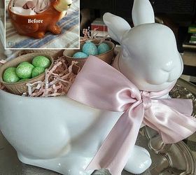how to turn a thrift store reject into a charming easter centerpiece, easter decorations, seasonal holiday decor