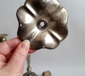 vintage silver candelabra jewelry tree, organizing, repurposing upcycling