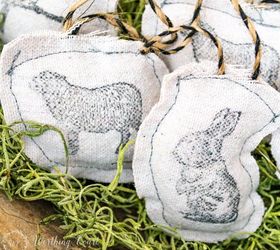 easy dropcloth easter egg ornaments, crafts, easter decorations, seasonal holiday decor