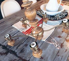 5 thrift shop light to amazing farmhouse chandelier, lighting, repurposing upcycling, 90 s Thrift Store Find