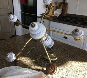 5 thrift shop light to amazing farmhouse chandelier, lighting, repurposing upcycling