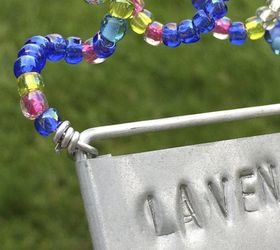 stamped and beaded garden markers, crafts, gardening, outdoor living