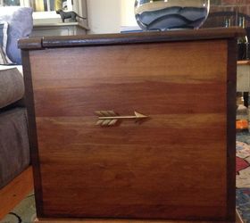 nautical trunk makeover mapping it out, decoupage, painted furniture
