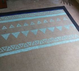 give an old rug new life by painting it, diy, porches, repurposing upcycling, reupholster