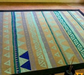 give an old rug new life by painting it, diy, porches, repurposing upcycling, reupholster