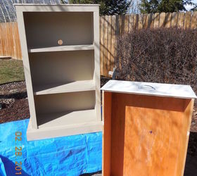 found this big drawer at a home resource it was 22x36x9 deep, diy, painted furniture, repurposing upcycling, woodworking projects, Before and after See the handle on top