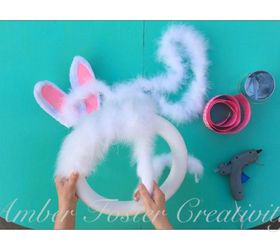 5 minute easter bunny wreath, crafts, easter decorations, seasonal holiday decor, wreaths
