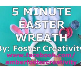 5 minute easter bunny wreath, crafts, easter decorations, seasonal holiday decor, wreaths
