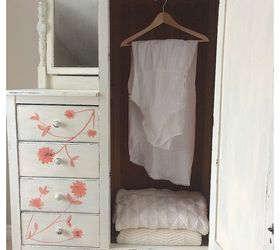 hand painting flowers on furniture, chalk paint, painted furniture