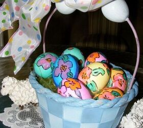 monet inspired easter eggs, crafts, easter decorations, seasonal holiday decor