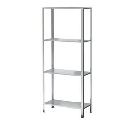 ikea hack wood and metal bookshelf, painted furniture