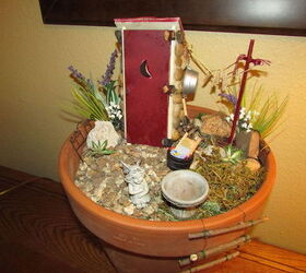 fairy garden outhouse, crafts, gardening