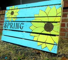 spring pallet sign, crafts, pallet, seasonal holiday decor