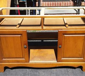 this buffet will be turned into a gorgeous barnwood top kitchen isla, chalk paint, diy, kitchen design, kitchen island, painted furniture, repurposing upcycling, woodworking projects