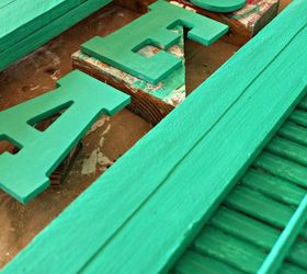 how to make word art with a shutter, chalk paint, crafts, curb appeal, how to, repurposing upcycling