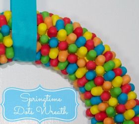 dots easter wreath, crafts, easter decorations, seasonal holiday decor, wreaths