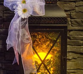 decorate an outdoor lantern for spring with these easy decor ideas, crafts, outdoor living