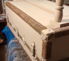 giving new life to an old trunk, painted furniture