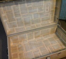 giving new life to an old trunk, painted furniture