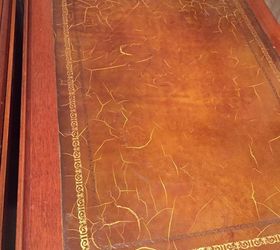 yes you can paint the leather vintage tables, painted furniture