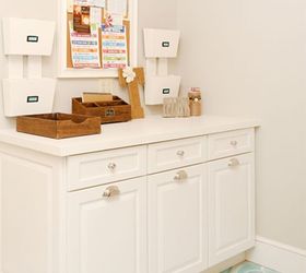 mudroom with painted concrete floors, concrete masonry, foyer, painting, Mudroom Command Center