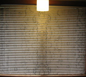 digital lace mini blind, reupholster, window treatments, windows, Digital Lace