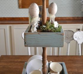 diy three tiered stand diymyspring, diy, easter decorations, repurposing upcycling, seasonal holiday decor, woodworking projects