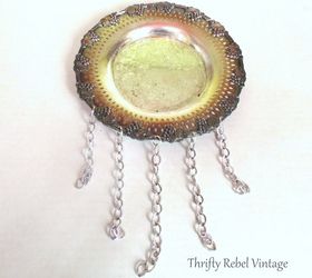 how to make a garden plate flower wind chime, crafts, gardening, how to, repurposing upcycling