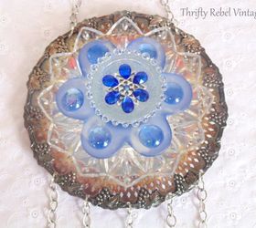 how to make a garden plate flower wind chime, crafts, gardening, how to, repurposing upcycling