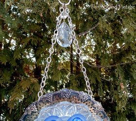 how to make a garden plate flower wind chime, crafts, gardening, how to, repurposing upcycling