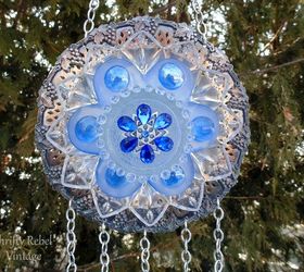 how to make a garden plate flower wind chime, crafts, gardening, how to, repurposing upcycling