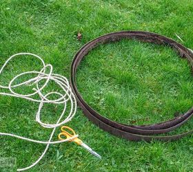 an unexpected upscale garden art orb thanks to a broken barrel, crafts, outdoor furniture, repurposing upcycling