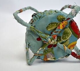 gorgeous spring fabric birdcages, crafts