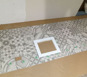 the ultimate guide to installing a porcelain tile backsplash, diy, how to, kitchen backsplash, kitchen design, tiling, Layout complete and obstructions pre cut