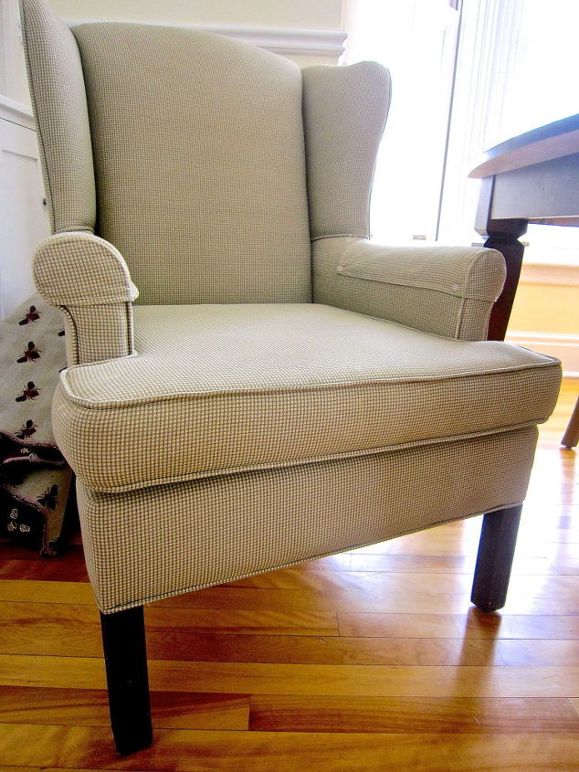 DIY Wing Back Chair Reupholster! Hometalk DIY Wing Back Chair Reupholster! Hometalk