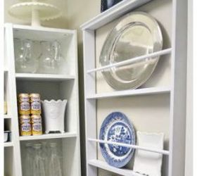 diy custom plate rack for under 40, closet, kitchen design, shelving ideas, wall decor