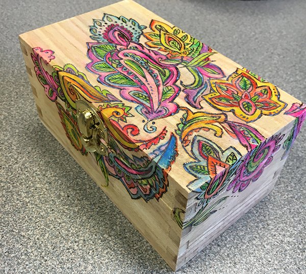 Add Some Color to a Wooden Recipe Box | Hometalk Add Some Color to a Wooden Recipe Box | Hometalk