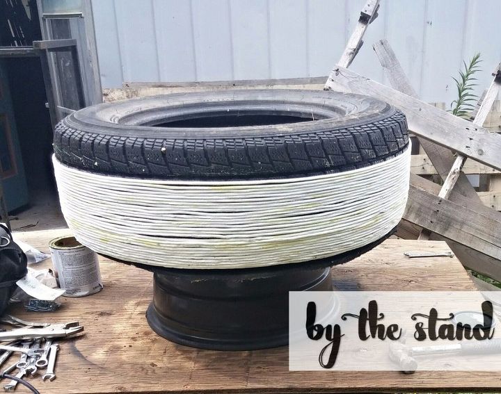 diy tire planter, container gardening, diy, flowers, gardening, repurposing upcycling