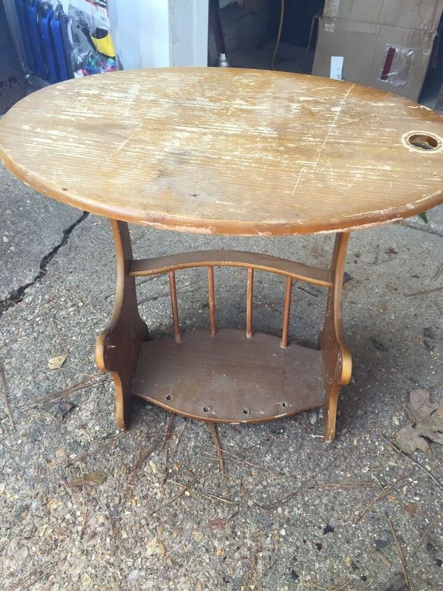 end table rescue , painted furniture