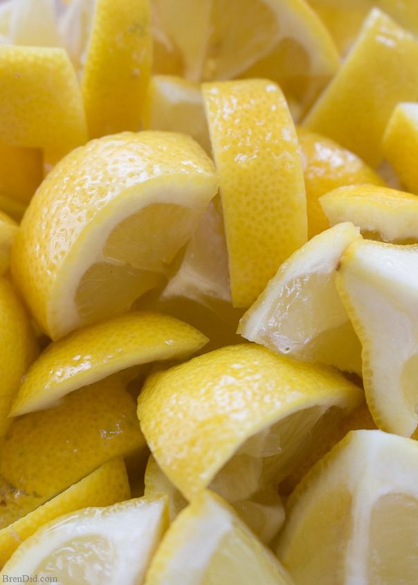 fresh lemon homemade dishwasher detergent, cleaning tips, go green, how to