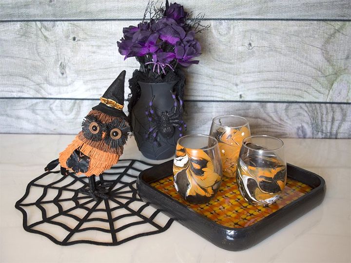 halloween candy corn serving tray halloween decorations seasonal holiday decor