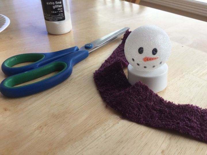 easy winter light up snowman craft , crafts